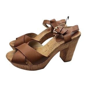 Michael Kors Womens Cork Platform  Heels Size 9.5
